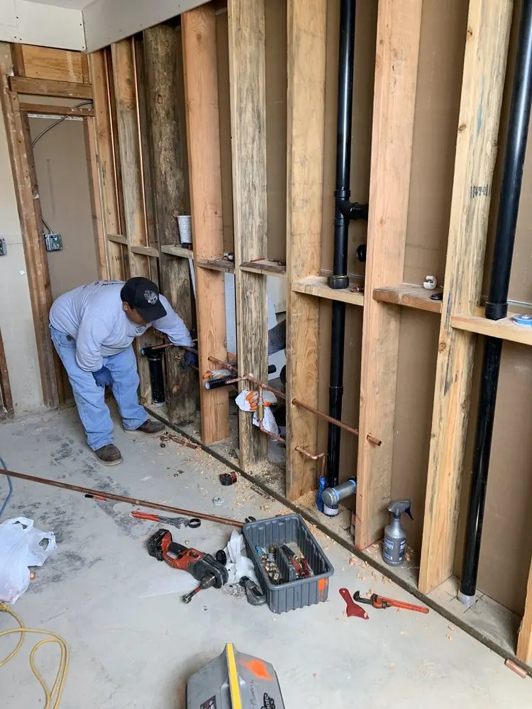 Commercial rough-in plumbing for Water Heater Replacement in Cary